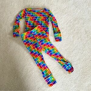 Little Bum Bums 2-piece Pajamas 2T Rainbow Print